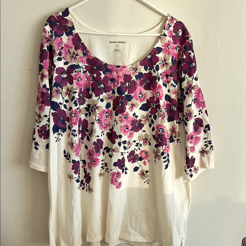 Woman Within floral top